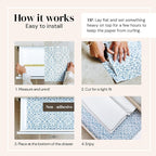Scented Drawer Liner Sheets - 14" x 19.5" (Royal Damask) Pacific Sandalwood Non-Adhesive Paper Liners & Shelf Paper for Dressers, Cabinets & Bathroom Drawers, Birthday Present Idea