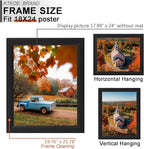 KTKDE Studio Gallery 18x24 Select Poster Frame Set of 5, Wooden frames black Display Poster, Posters & Art Prints for Artwork Wall Vertical or Horizontal Display best gift