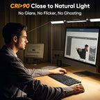 Large Desk Lamps for Home Office, 39.3" Architect Desk Lamp with Clamp, 24W Ultra Bright LED Desk Light Stepless Dimming Eye-Caring Office Desk Lamp for Study Work
