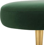 Safavieh Home Collection Corinne Emerald and Gold Velvet Oval Bench