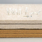 Large Bulletin Board - 72 x 48 Inches, Decorative Felt Pin Board for Wall - 6' x 4' Foldable Photo Display Board with Self-Adhesive Tape, Includes 20 Push Pins - Oatmeal