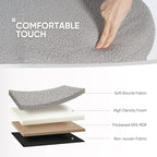 B FSOBEIIALEO Ottoman with Storage for Living Room, Sherpa Folding Storage Ottoman Foot Rest, 43.3 Inches Collapsible Bedroom Bench Grey