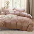 Bedsure Mocha Mousse California King Duvet Cover - Prewashed Cotton-Like Polyester Extra Soft Bedding Set, Includes 1 Cal King Duvet Cover 104''x98'' with Zipper Closure & 2 Pillow Shams, No Comforter