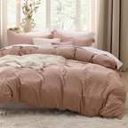 Bedsure Mocha Mousse California King Duvet Cover - Prewashed Cotton-Like Polyester Extra Soft Bedding Set, Includes 1 Cal King Duvet Cover 104''x98'' with Zipper Closure & 2 Pillow Shams, No Comforter