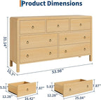 GarveeHome 7 Drawer Dresser for Bedroom, Chest of Drawers, Closet Dresser Storage Cabinet Organizer for Bedroom, Living Room, Hallway & Office