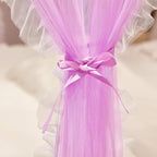 4 Corners Post Princess Curtains Bed Canopy for Girls 8 Panels Curtain- Double Layer Sheer Mesh Canopies Drapes Girls Room Decor (8P-Purple/White, 4P(27"x82") W+4P(40"x82") L/(Full))