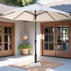 Patio Umbrella Base, 45lbs, Square Cobblestone Concrete Stand, Heavy Duty Market Umbrella Stand for Outdoor, Lawn, Deck, Poolside
