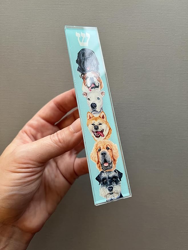 Dog Mezuzah, Scroll Case, Acrylic/Aluminum Waterproof, Jewish Gift, Housewarming, Engagement (No Scroll)