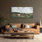 Belmrxne Landscape Wall Art White and Green Wall Decor Moden Animal Aesthetic Canvas Prints Moden Artwork for Living Room Bedroom Dining Room kitchen Hallway Office Home Decor 24×48 Inches