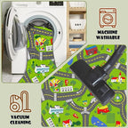 Non-Slip Town City Road Map Playmat for Boys, Perfect for Playroom and Bedroom, Car Track Mat - 9'2" x 6'7" (Rectangular)