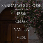 Sweet Water Decor Sandalwood Rose Reed Diffuser – Room Decor Aesthetic with Long-Lasting Premium Fragrance of Green, Leafy, Winey, Rose, Guaiac Wood, and Musk for 4 Months – Ideal for Home Decor
