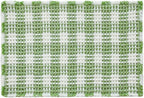Waffle Bath Mat, Boho Bathroom Rugs Non Slip Washable Absorbent Checkered Bathroom Mat Quick Dry Cute Christmas Bath Mat, 30"x20" Green and White
