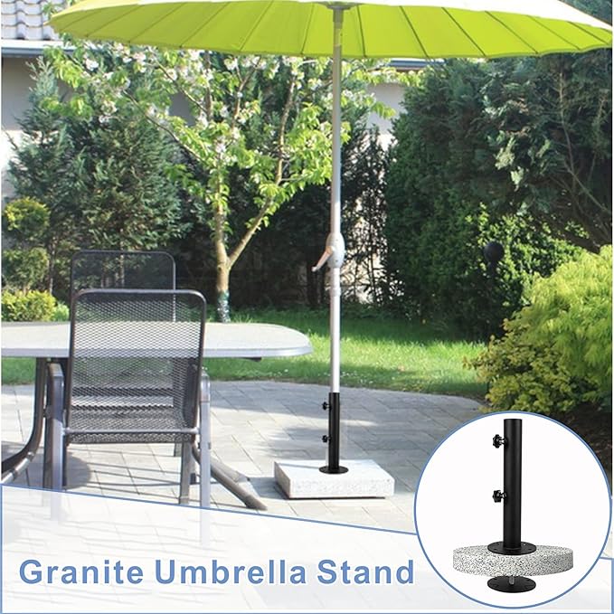 Patio Umbrella Stand Base,Heavy Duty Outdoor Umbrella Holder,Metal Grass Umbrella Ground Stake, Steel Outdoor Umbrella Base for Decks,Patios,Lawn,Docks