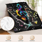 Music Blanket for Girls Women Music Notes Lovers Gifts for Boys Men Lightweight Fuzzy Throw Blanket Cozy Plush Flannel Fleece Blankets for Bed Decor 40"x50"