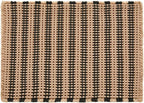 Waffle Bath Mat, Boho Bathroom Rugs Non Slip Washable Super Absorbent Quick Dry Bath Mat Farmhouse Bathroom Decor, 36"x24" Black and Khaki