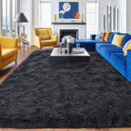 Rugs for Living Room 6x9, Soft Shaggy Modern Shag Area Rug for Bedroom, Upgrade Non-Slip Plush Fluffy Carpet for Kids Boys Girls Room Home Decor Aesthetic, Charcoal Gray