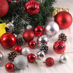 Silver 4.0" Large Christmas Balls - Christmas Tree Decoration Ornaments Shatterproof Hanging Balls for Birthday Halloween Holiday Wedding Decorations Set of 4pcs