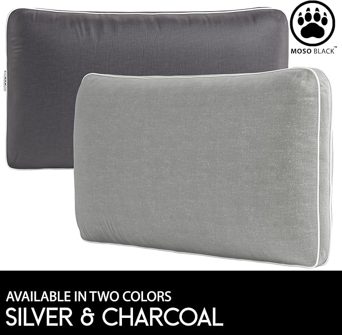2-Pack King Size Cooling Pillow – 100% Viscose Derived from Bamboo, Silver – Firm Bed Pillows for Back and Stomach Sleepers – Hypoallergenic Comfort, Neck Alignment
