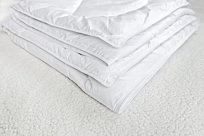Down Alternative Duvet Comforter 100% Peruvian Alpaca Wool Fill - All-Season Hypoallergenic Thermal Control - All natural sustainable, King/Cal King