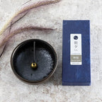 Asayu Japan Low Smoke Incense Gift Set with Incense Holder and Brass Stand, Japanese Garden Incense Sticks with Zen Holder