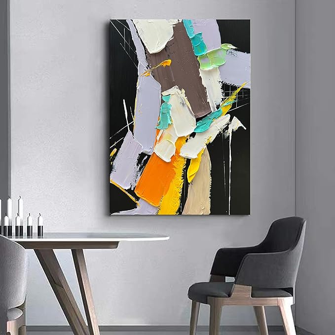 Art Modern Abstract Art Oil Painting Heavy Textured Canvas Wall Art Living Room Bedroom Corridor Office Wall Decoration 28x40 Inch