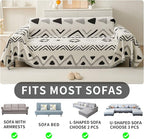 HAOMAIJIA Non Slip Couch Cover Sofa Covers for 3 Cushion Couch Washable sectional Couch Covers for Dogs pet Furniture Protector Couch Cover Blanket for Living Room (My-Black, 91"x134")