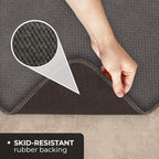House, Home and More Skid-Resistant Carpet Indoor Area Rug Floor Mat - Gray - 4 Ft X 6 Ft - Non Slip Rubber Backing, Stain Resistant, Dog Friendly, Living Room Bedroom Kitchen Entryway