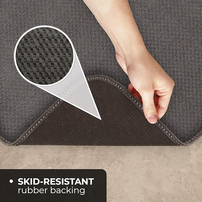 House, Home and More Skid-Resistant Carpet Indoor Area Rug Floor Mat - Gray - 6 Ft X 8 Ft - Non Slip Rubber Backing, Stain Resistant, Dog Friendly, Living Room Bedroom Kitchen Entryway