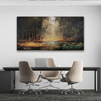 Canvas Wall Art Decor Large Wall Art Pictures for Living Room Landscape Natural Wall Art Decor Artwork for Walls Mystical Path Yellow Forest Wall Art Prints Art Work for Home Office Wall Decor 24"x48"