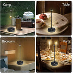 Rechargeable Cordless Table Lamp,Modern Black Battery Operated Table lamp,Portable LED Touch 2 Levels Brightness Dimmable Bar Lamp,Battery Powered Lamp for Bars,Restaurant,Living Room