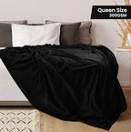 Utopia Bedding Fleece Blanket Queen Size Black (90x90 Inches) Ultra Soft Warm Lightweight Microfiber Breathable Anti-Static Cozy Winter Bed Blanket, All-Season Home Decor Gift for Men & Women