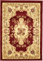 Rugs.com Chateau Collection Rug – 2' x 3' Cream Medium Rug Perfect for Entryways, Kitchens, Breakfast Nooks, Accent Pieces