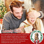 Personalized Custom Photo Ornaments for Christmas Tree - Ceramic Hanging Xmas Ornaments for Couples, Family, Wedding
