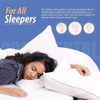 Continental Bedding Affinity Down Alternative Pillow, Medium Firm, 300TC 100% Cotton Shell, for Side, Back, and Stomach Sleepers