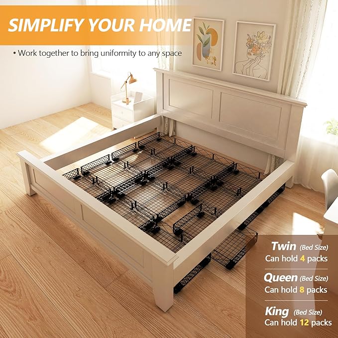 NADAMOO Under Bed Storage with Wheels, 1 Pack Rolling Under Bed Storage Containers, Foldable Metal Under the Bed Organizer Bins for Bedroom Clothes Shoes Blankets | with Wheels, 1 Pack, Rolling, Foldable, for Bedroom, Clothes