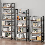BHG Vintage Multifunctional Folding Bookshelf, No-Assembly Plant Stand Storage Rack Shelves for Home Office