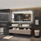 72x36 Inch Led Mirror for Bathroom with Front Light and Backlit, Bathroom Mirror with Led Lights, Vanity Mirror with Lights for Wall, Anti-Fog, Dimmable, Memory Function, Tempered Glass