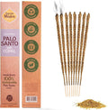 Sagrada Madre 8pcs Wildly Harvested Thick Palo Santo Incense Sticks (Copal), 9” Long - Non-Toxic, Aromatic Incense Sticks (1hr Burning Time) to Heal & Calm Your Body and Environment-Pack x 3
