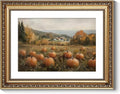 ARPEOTCY Vintage Gold Framed Wall Art Decor, 11x14 Inch Pumpkin Field Picture Artwork, Classical Farmhouse Fall Wall Art for Living Room Bedroom Study, Retro kitchen Autumn Decor Aesthetic