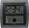La Crosse Technology BBB86118-INT Curved Atomic Digital Clock with Moon Phase & Temperature