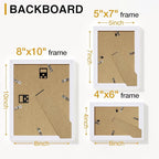 Vittanly 20 Pack Picture Frames Collage Wall Decor, Gallery Wall Frame Set with 4Pcs 8x10, 8Pcs 5x7 and 8Pcs 4x6 Photo Frames, Picture Frame Set for Wall Collage or Tabletop Display, White