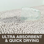 Neater Home Plush Bathroom Rugs 24x17 Thick Chenille Quick Dry Microfiber Absorbent Bath Mat, Soft Bath Rugs, Machine Washable Bathroom Floor Mat for Tub Shower Sink, Home Decor Accessories, Gray