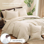 Monbix King Size Comforter Set, Birch Marble Pattern King Size Bed Set Reversible, King Bedding Set 7 Pieces, Bed in a Bag with Comforter, Sheets, Pillowcases & Shams