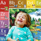 ABC Rug for Kids Room, ABC Baby Mats for Floor Toddlers, Non Silp Alphabet Play Mat Elementary Preschool Kid's Rugs with Animal Illustrations - (59X39.4 Inches)
