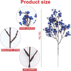 4th of July Red White and Blue Decorations Flowers 12 Bundle Artificial Babys Breath Fake Silk Patriotic Flowers for Independence Day Americana Home Decor Floral Indoor Arrangement Table Centerpieces