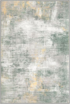 IOHOUZE Small Abstract Area Rug 2x3 Ft Entryway Rugs Washable Door Mat Indoor Entrance, Printed Faux Wool Non Slip Floor Carpet for Foyer Front Door Sink, Light Green/Gray/Orange