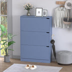 Shoe Cabinet with 3 Flip Drawers, Hidden Wood Shoe Cabinet,Freestanding Shoe Storage Cabinet for Entryway Hallway. 47.2" H*31.5" W*9.45" D