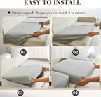 Sofa Covers Couch Covers for Sofa Pet Friendly Couch Cushion Covers Universal Sofa Covers Washable Stretch Slipcovers for Sectional Sofa (Texture Light Gray,Chaise Cover)