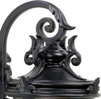 John Timberland Casa Marseille European Outdoor Wall Light Fixture Mediterranean Black Scroll Arm 21 1/2" Clear Hammered Glass for Exterior House Porch Patio Outside Deck Garage Front Door Home