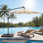 Giantex 4-Piece Fillable Offset Umbrella Base, 238 lbs Heavy Duty HDPE Cantilever Patio Umbrella Stand, Sand & Water Filled Weighted Base Plates, with 4 Connecting Pins for Outdoor Deck & Poolside
